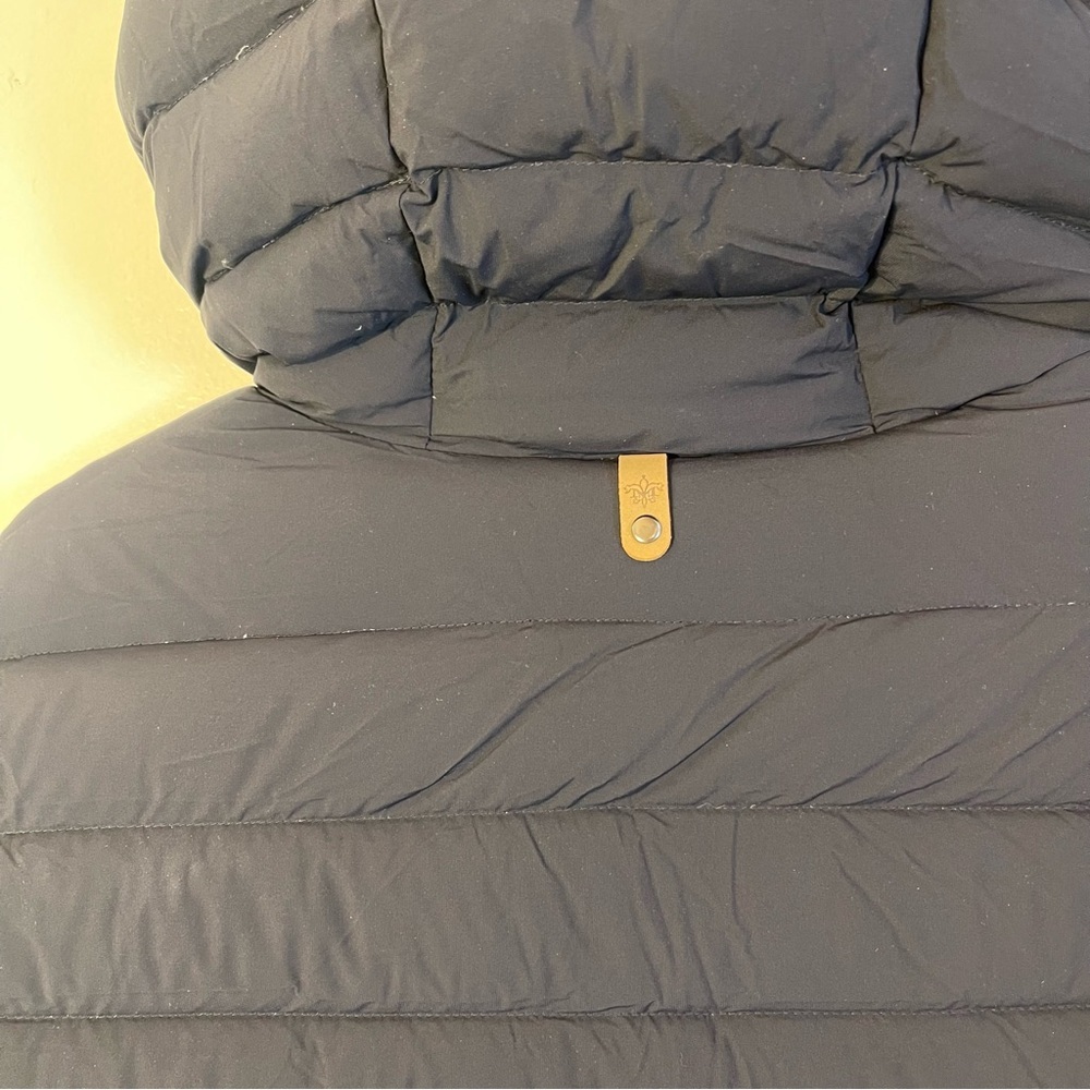 Mackage Mike Down Hooded Puffer Goose Down Jacket Size 42 - Navy Blue - Picture 8 of 14